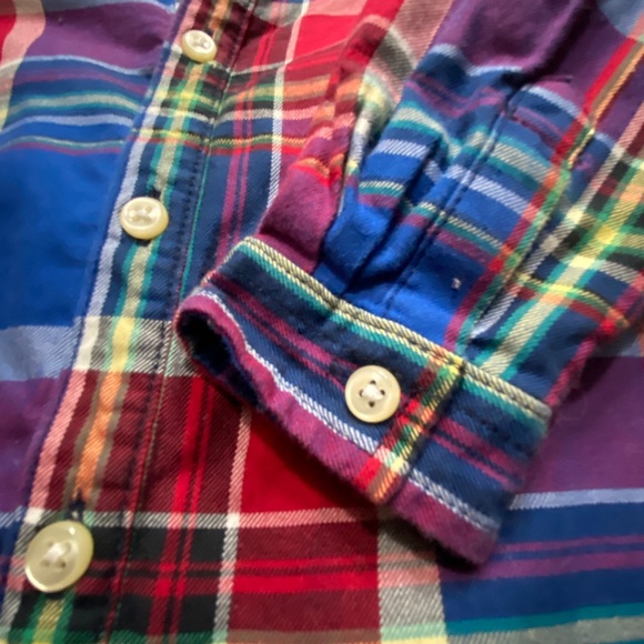 Ralph Lauren Plaid Collared Button Front Long Sleeve One Piece Outfit - Picture 3 of 7